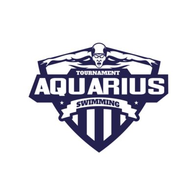Aquarius Swimming Tournament logo template Thumbnail