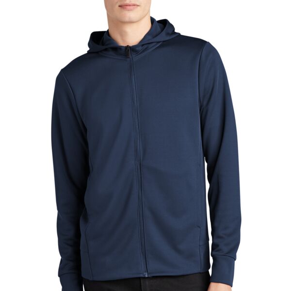 Double Knit Full Zip Hoodie with Integrated Pockets Thumbnail