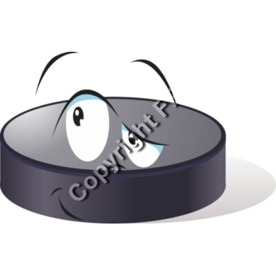 673 Cartoon Hockey Puck Thumbnail