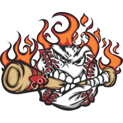 1256 Flaming Baseball Thumbnail