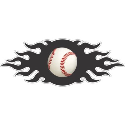 542 Flame Baseball Shield Thumbnail