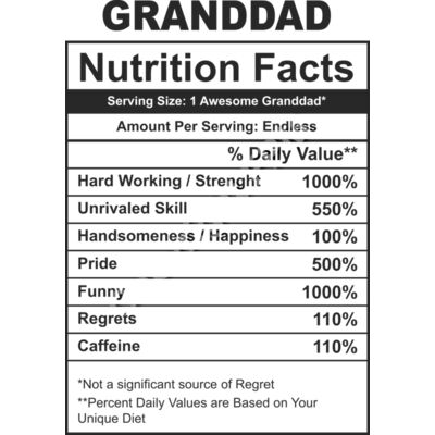 9003 Nutrition Facts Template Thumbnail
