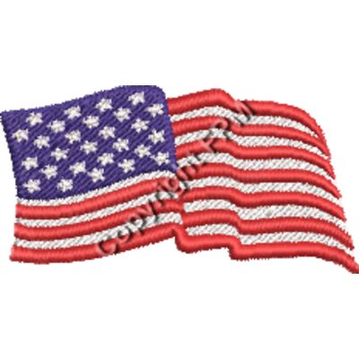 Waving Flag EMB540 Thumbnail