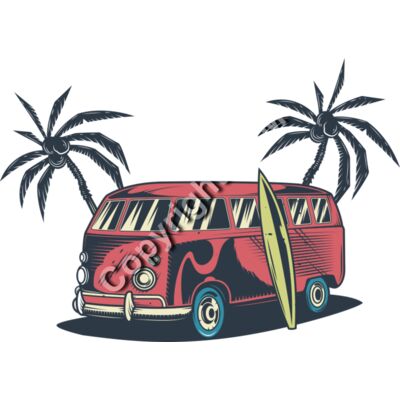 A1062 Surfing Van Thumbnail
