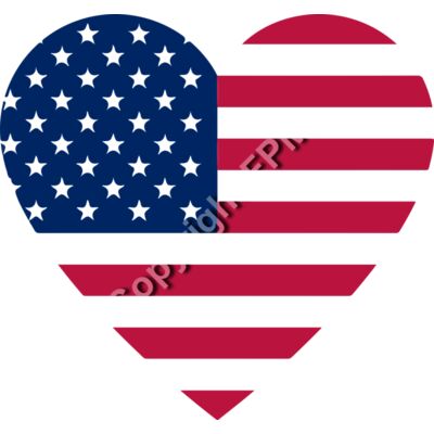 A1249 Flag Heart Thumbnail