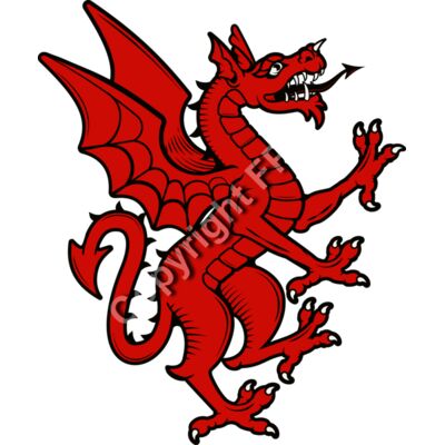 1350 Family Crest Red Dragon Thumbnail